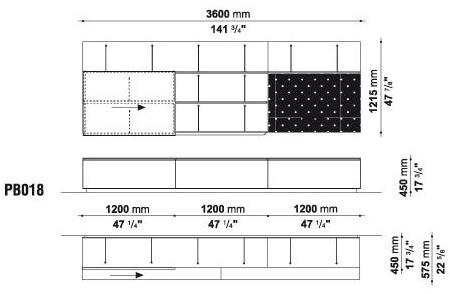 B&B Italia Комод с распашными дверцами с ящиками Pab sun-id-1508288 - Вид №8