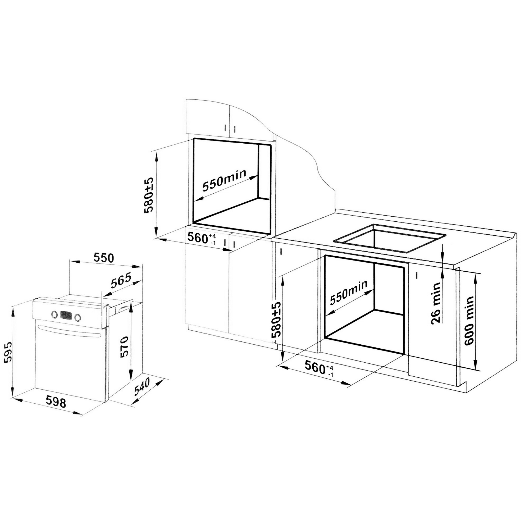 1038948 Электрический духовой шкаф Gefest 602-01 А черный STDN-0096376 - Вид №9