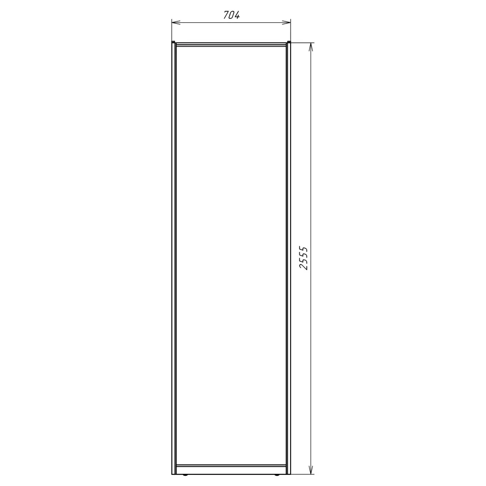 Дверь-купе KONSENSA 255.5x70.4 см с зеркалом профиль черный 89444096 STLM-2163718  - Вид №9