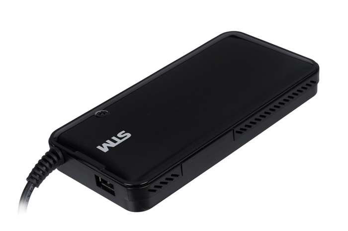DLU90 Nb adapter dual , 90w, eu ac power cord& car cigaratte plug, usb(2.1a) STM Santreyd  - Вид №1