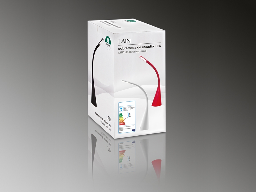 033911 Настольная лампа LED белая Schuller Lain  - Вид №1