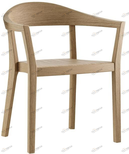 horgenglarus Штабелируемый стул из массива дерева с подлокотниками  3-350a 