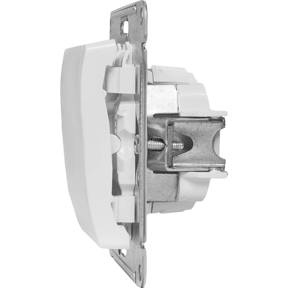 Выключатель встраиваемый Systeme Electric Glossa 1 клавиша цвет молочный 84730754 STLM-2186445 - Вид №3