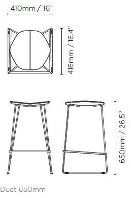 Ross Gardam Высокий табурет из саночной ткани Duet sun-id-1362453 - Вид №5