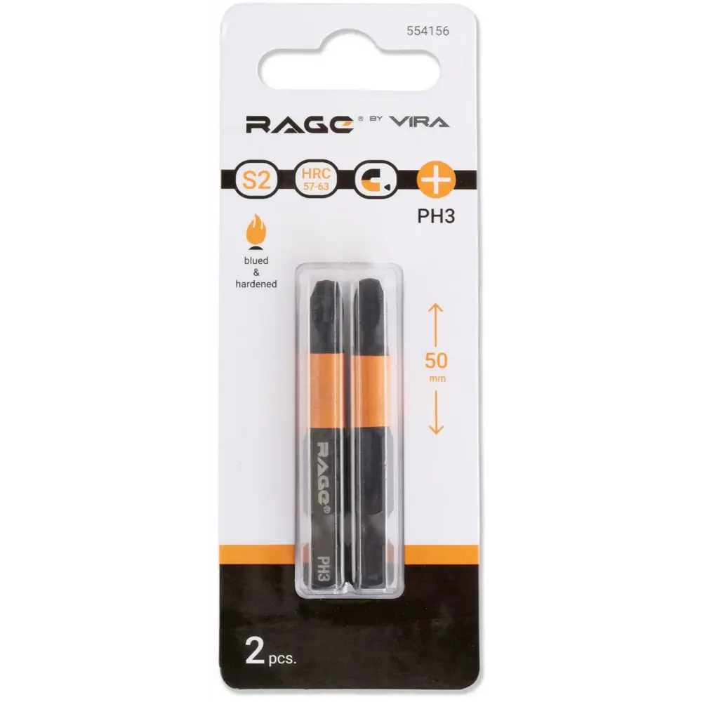 Магнитная бита RAGE PH3 50 мм для шуруповерта (2 шт) 89369255 STLM-1407036 - Вид №2