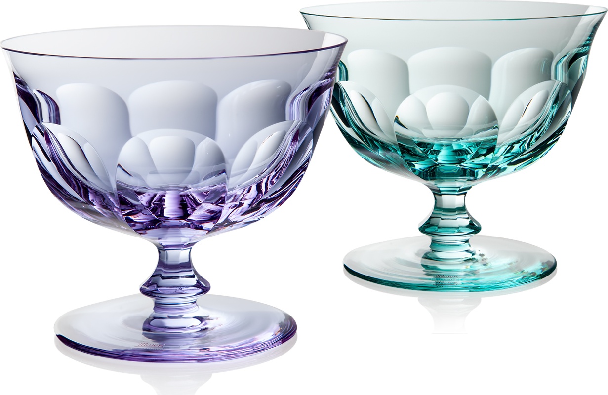 10592533 Moser Набор из 2 креманок 380мл "Леди Гамильтон" (2цв) п/к Хрусталь бессвинцовый 