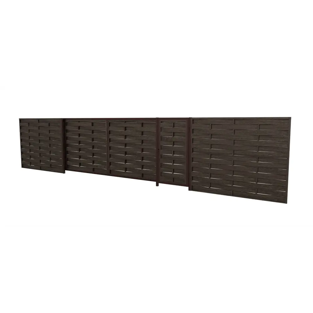 Комплект еврожалюзи для ворот Утес 4x2 м темное дерево Santreyd STLM-2060250 - Вид №1