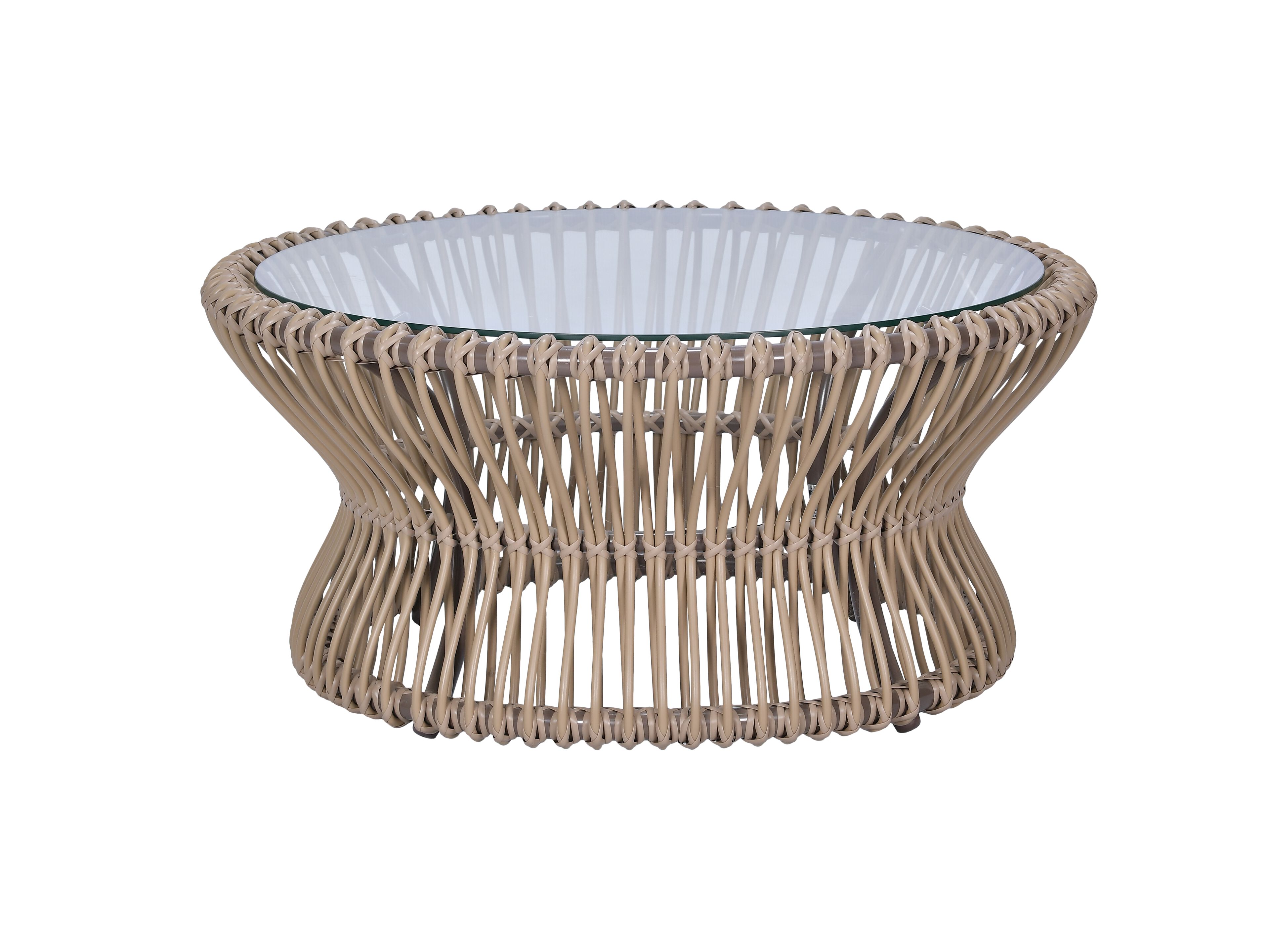 Круглый деревянный и стеклянный садовый журнальный столик cbdesign Capriccio ARCH-00140644 - Вид №16