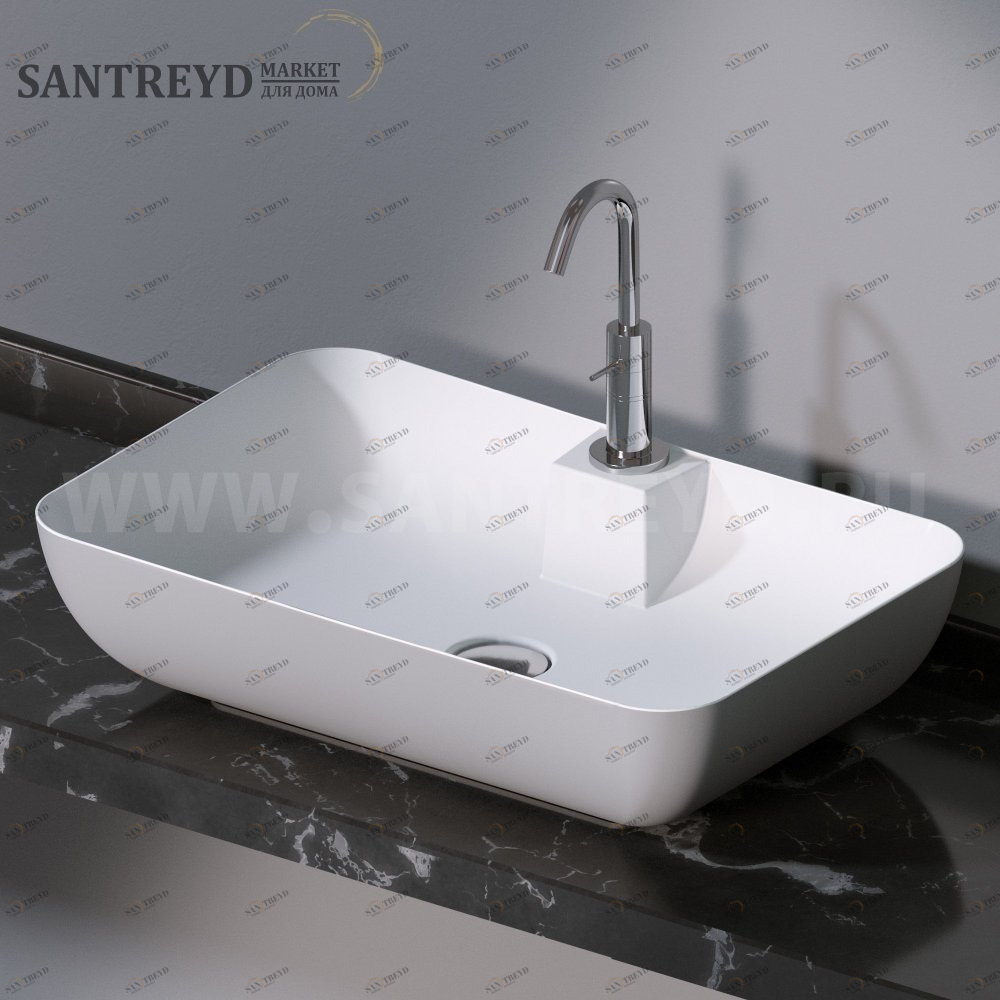L607217 Накладная раковина на столешницу  прямоугольная A. e T. Italia ELITE AeT ITALIA