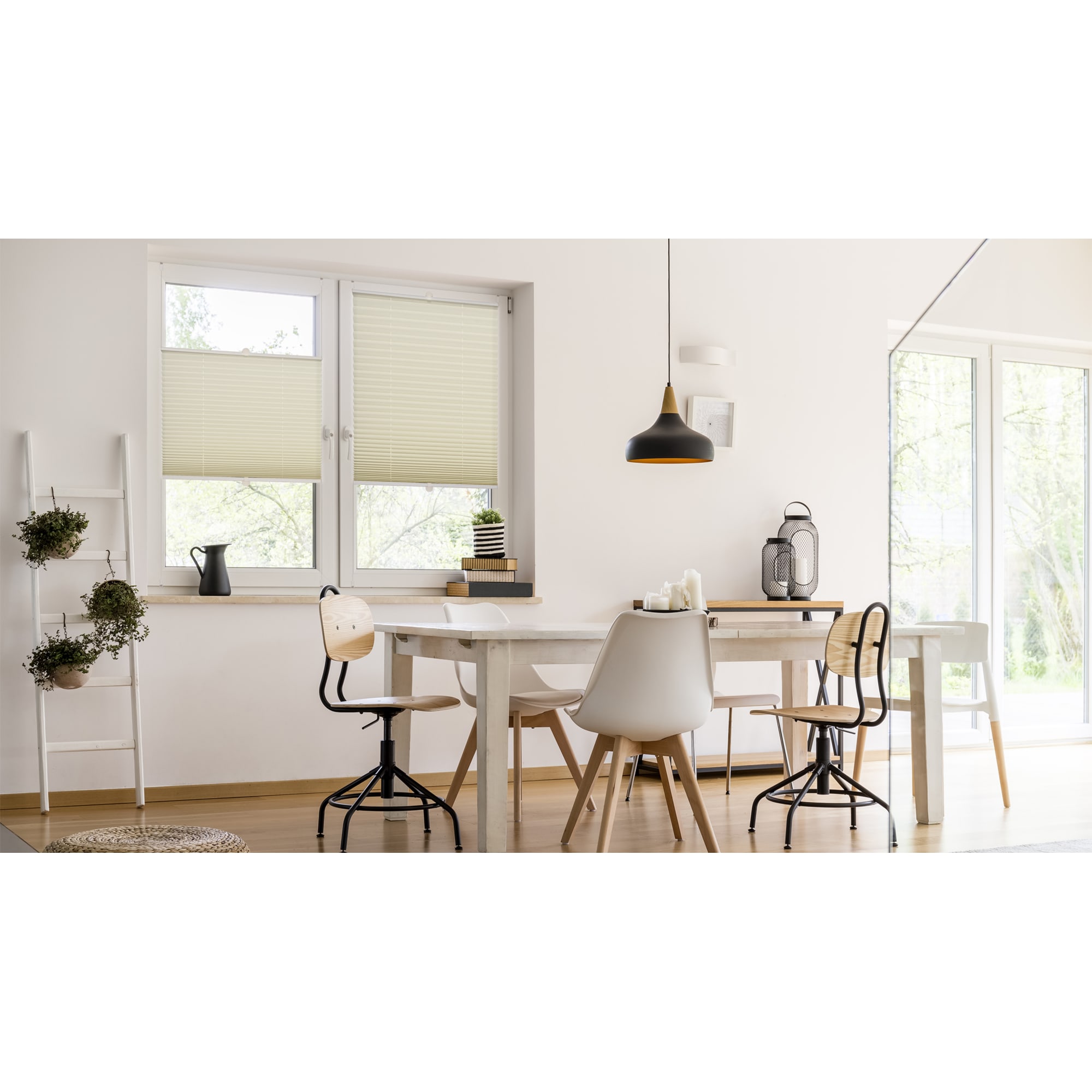 82057279 Штора плиссе «Плайн», 60х160 см, текстиль, цвет экрю Santreyd  - Вид №3