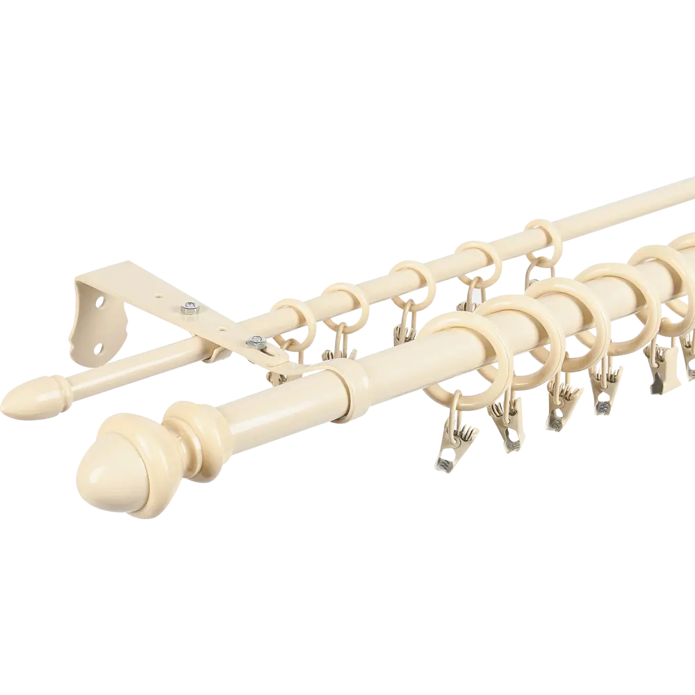 Карниз двухрядный Classic 300 см металл цвет бежевый АРТ-ДЕКОР STLM-2159922