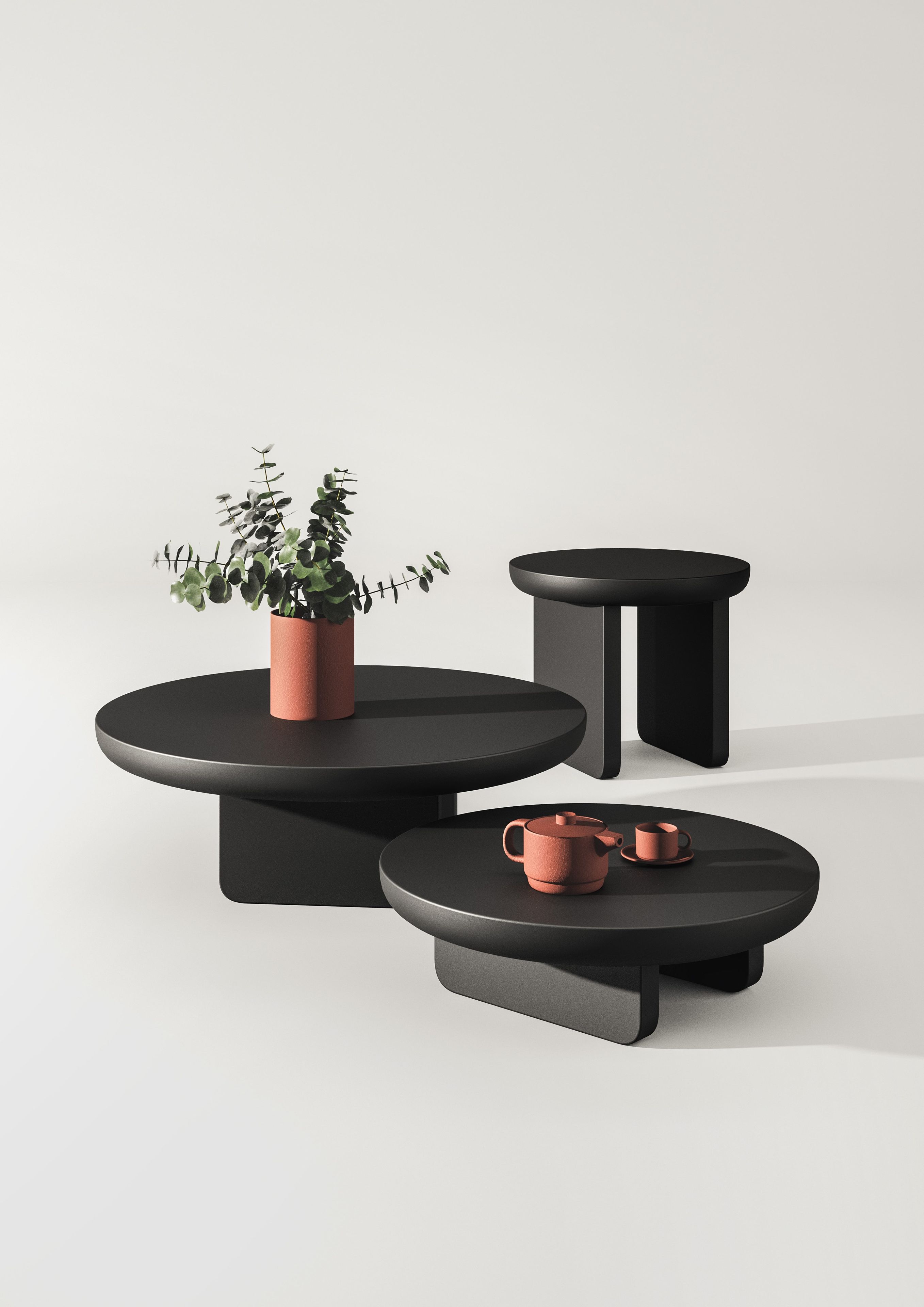 Круглый деревянный журнальный столик Falsasquadra Водяные лилии ARCH-00065408 - Вид №1