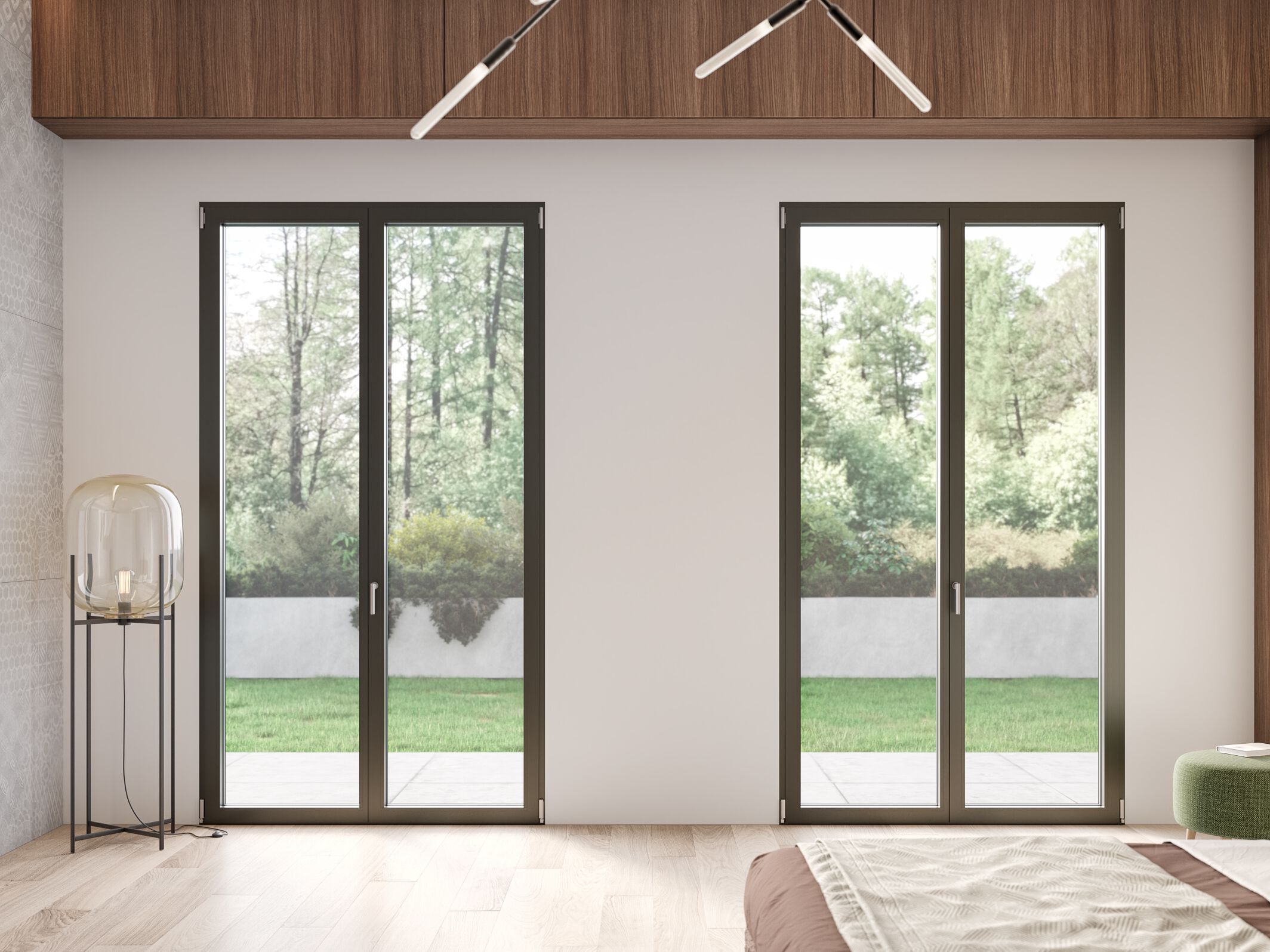 Алюминиевая створчатая дверь-окно WnD MIRU HIDDEN ARCH-00058735