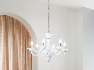 Люстра из дутого стекла