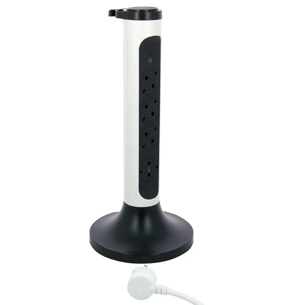Удлинитель бытовой Legrand 4 розетки с заземлением 3x1.5 мм 2 м 3680 Вт цвет черно-белый STLM-2116545 - Вид №1
