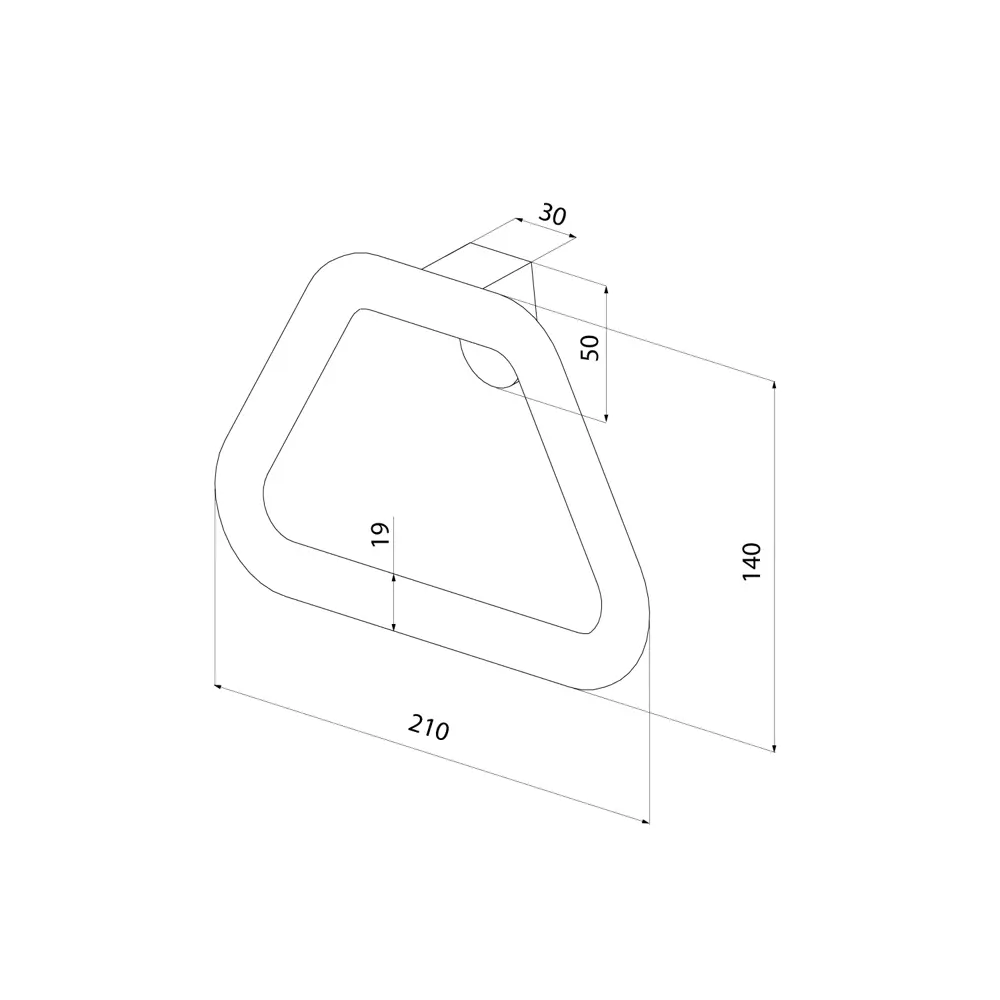 Полотенцедержатель-кольцо IDDIS Lahta хром с плавными формами 89379375 STLM-1581075 - Вид №2