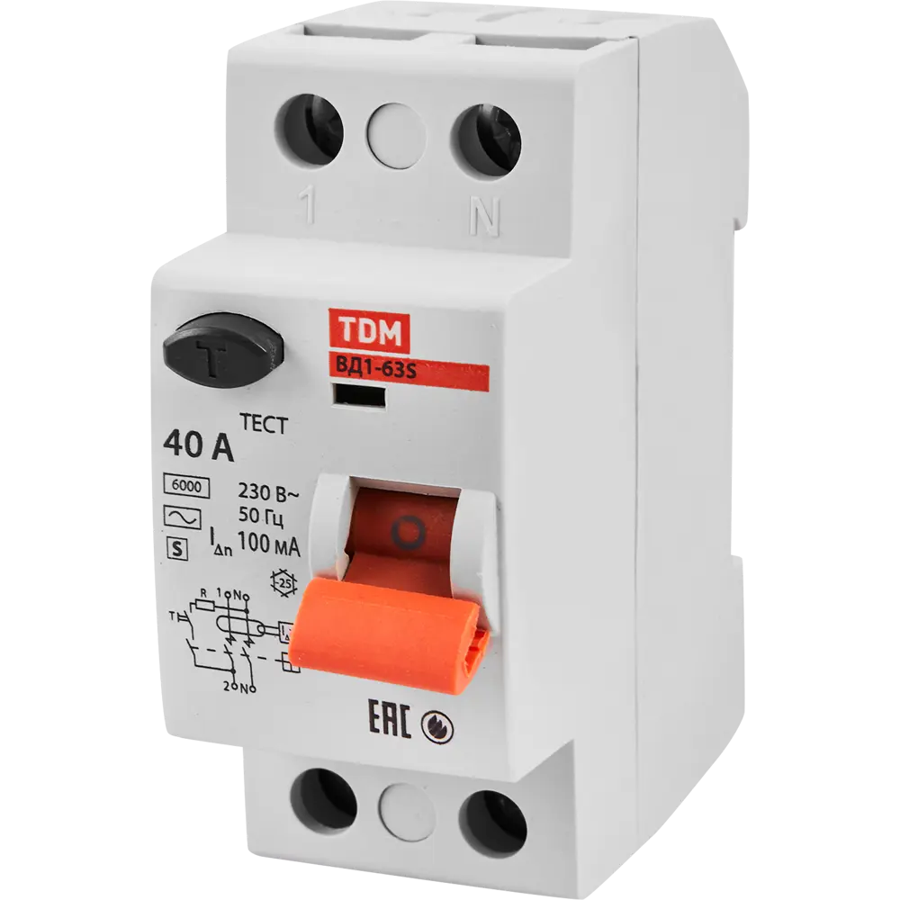 УЗО TDM Electric ВД1-63S — защита от поражения током и возгораний 89347162 STLM-1369986