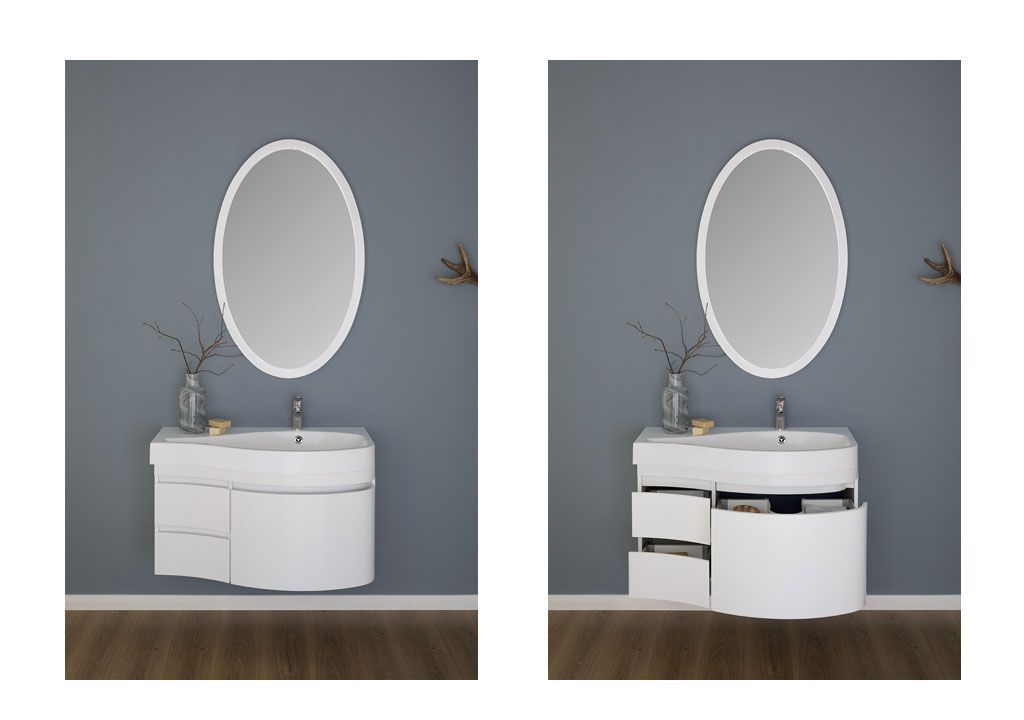 Зеркало Aquanet Сопрано 70 белый 00169607 - Вид №5