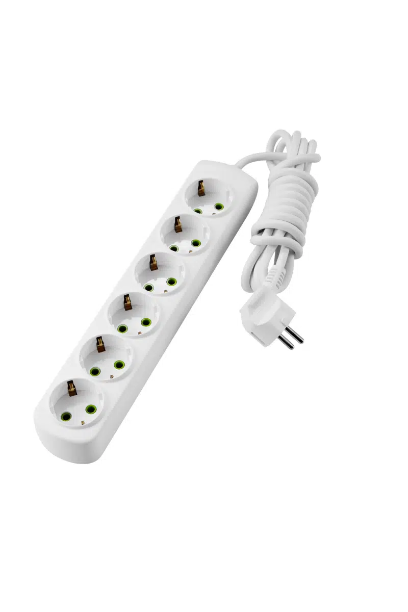 LETITIA Удлинитель с заземлением 6 входа 3 метра белый LEZARD 721-0603-601