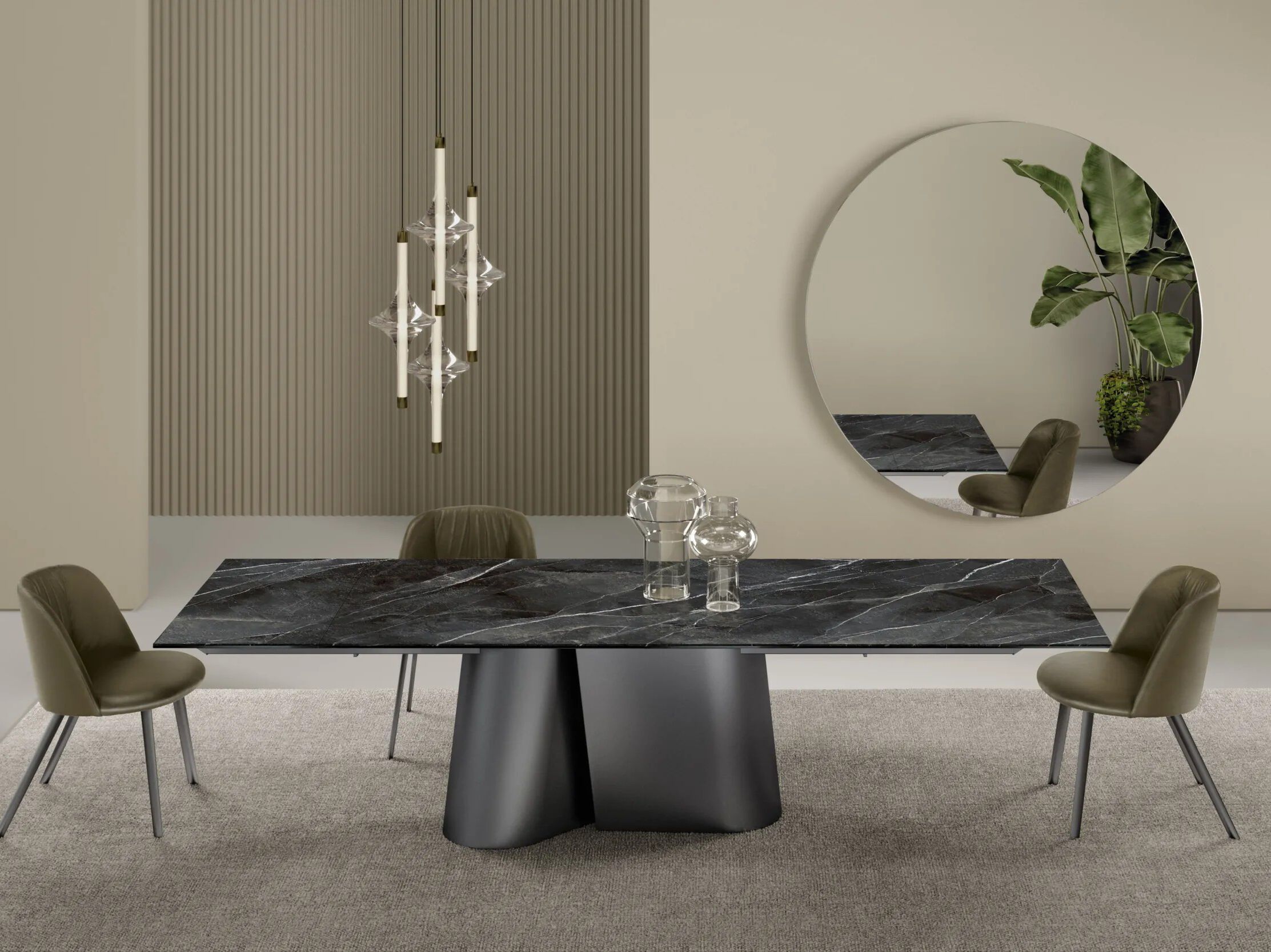 Supermarmo столешница из нержавеющей стали с выдвижным столом Bontempi Casa KIMONO ARCH-00136906 - Вид №1