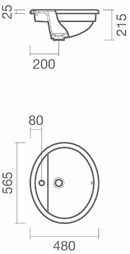 Раковина встраиваемая TN10007816400000 Sanitana SAGRES 570 - Вид №1