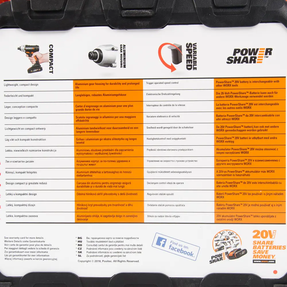 Винтовёрт аккумуляторный Worx WX290.1, 20 В Li-ion 2 Ач STLM-2048996 - Вид №7