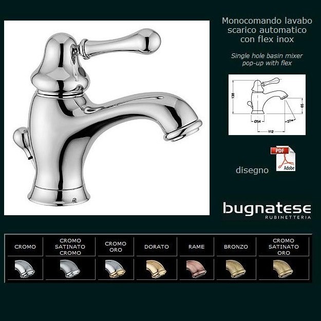 Смеситель для раковины Bugnatese Maya 4479 - Вид №1