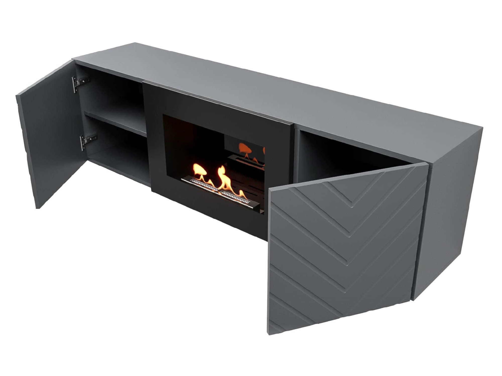 9101968 Биокамин с тумбой Firelight BFP/P-1400V черный STDN-0146103 - Вид №4