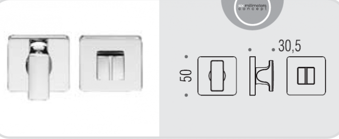 BT19BZGG.CM Фиксатор сантехнический Rosetta BT19 BZGG хром матовый COLOMBO ESPRIT Colombo Design - Вид №1