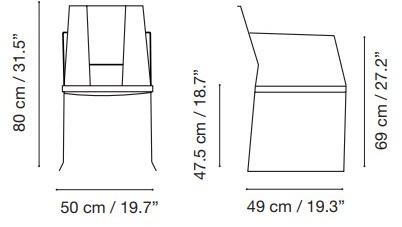 iSimar Садовый стул из стали с подлокотниками Chicago 8051 - Вид №1