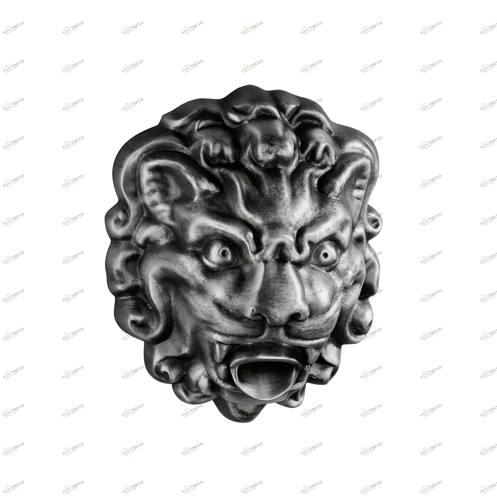 G99-22GM Фонтан встраиваемый в стену в виде головы льва (средний размер) Thg-paris Голова льва Матовый никель G99-22GM CAT.C