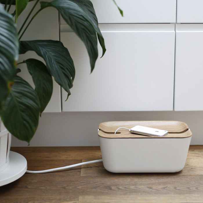 Органайзер для проводов Hideaway средний белый-дерево Bosign 291169 - Вид №2