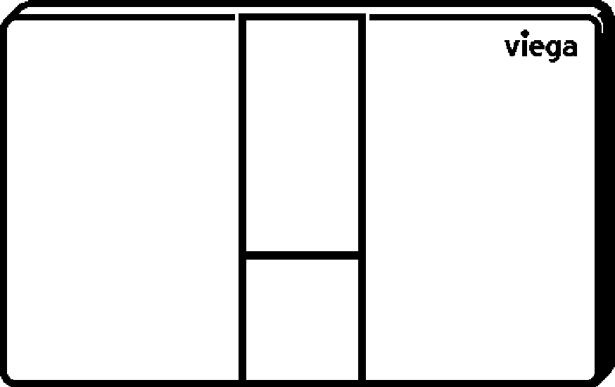 Viega Панель смыва Prevista для унитазов 8614.1 (773281) 773 281 - Вид №2