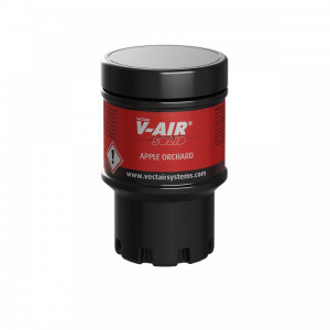 V-SOLID APPLE (Явлоневый сад) VECTAIR SYSTEMS Картридж ароматизатор V-AIR SOLID – Яблоневый сад Красный черный (упаковка)