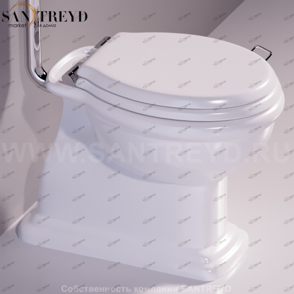 LA01BIANCO Приставной унитаз напольный Белый Simas Lante Италия