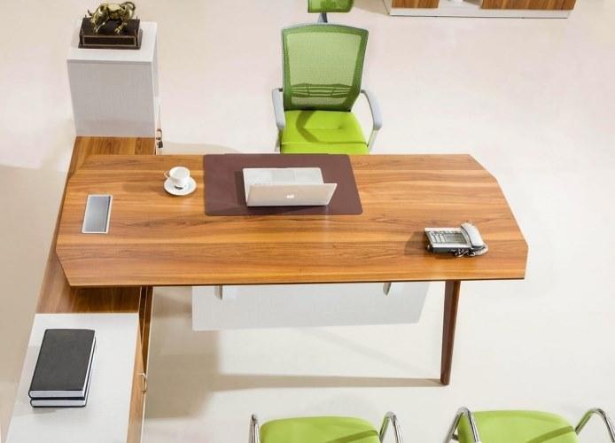 Arrediorg.it® Угловой деревянный стол со встроенной полкой Evolutio A109 180  - Вид №1