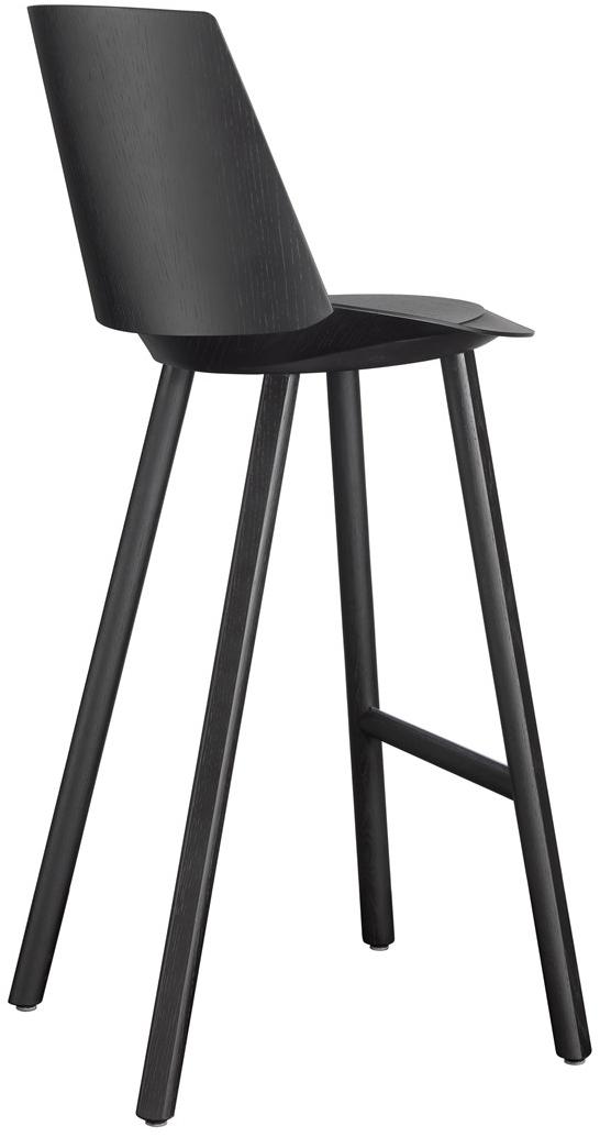 e15 Высокий деревянный табурет со спинкой  St10  - Вид №1