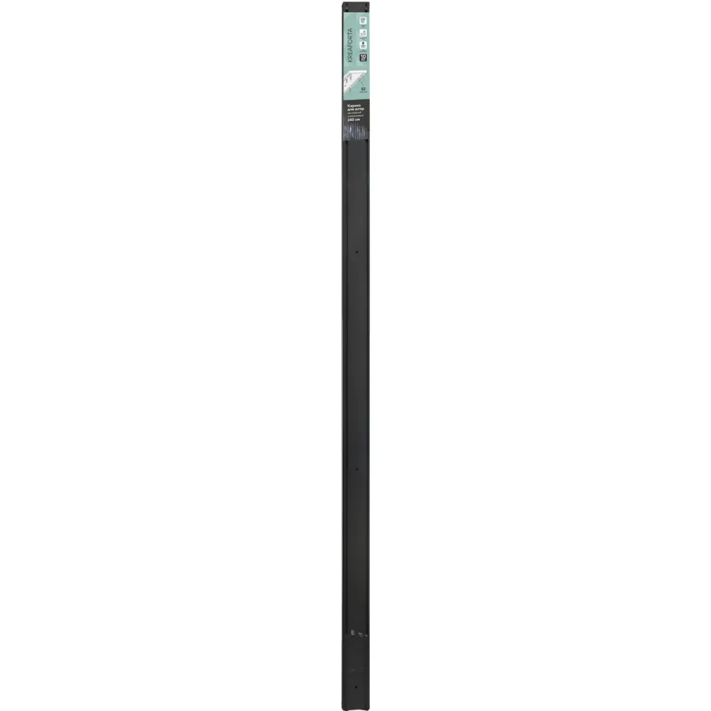 Шинный карниз двухрядный KREAFORTA Pro 240 см алюминий цвет черный комплект STLM-2199469 - Вид №6