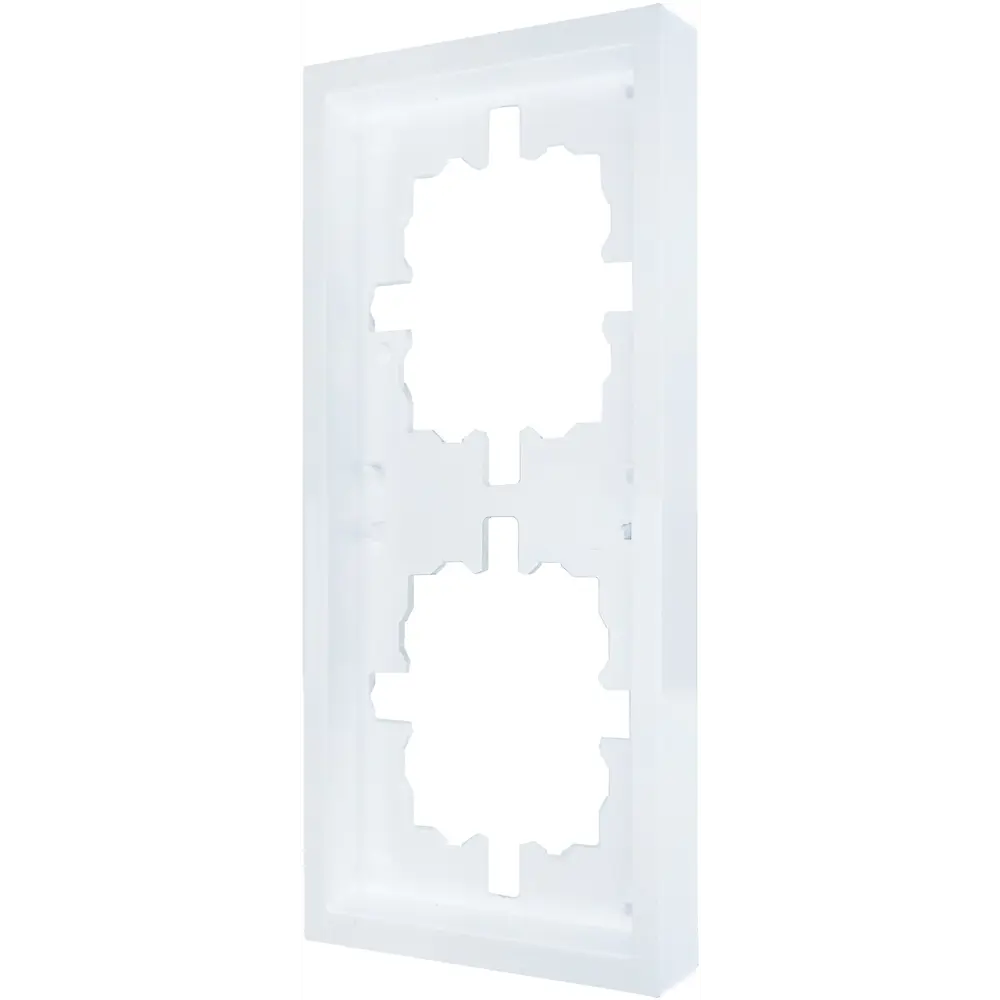 Рамка Lezard Zima для розеток и выключателей - 2 поста, белая 89398398 STLM-1574299 - Вид №2