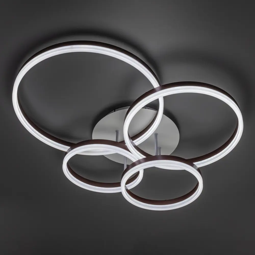 Люстра потолочная светодиодная диммируемая Ritter Eclipse 52084 3 с д/у 124 Вт 31 м² 2700К-6500К цвет белый/коричневый 84339757 STLM-2110216  - Вид №3