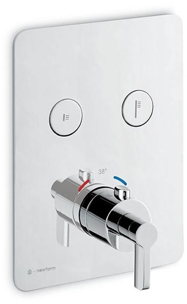 newform Смеситель для душа встраиваемый термостатический с переключателем Blink chic sun-id-1354271 - Вид №1