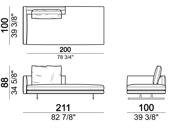Тканевый диван с полуостровом Arketipo MOSS ARCH-00121787 - Вид №17