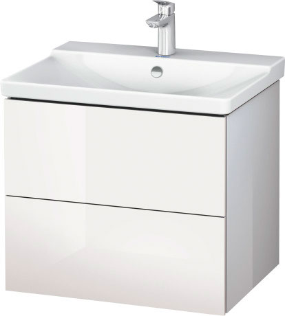LC624401313 Тумбочка подвесная L-Cube #LC6244 620 x 481 мм Американский орех, натуральный шпон Duravit - Вид №2