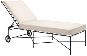 JANUS et Cie Садовая кушетка из нержавеющей стали с откидной спинкой на колесиках Amalfi