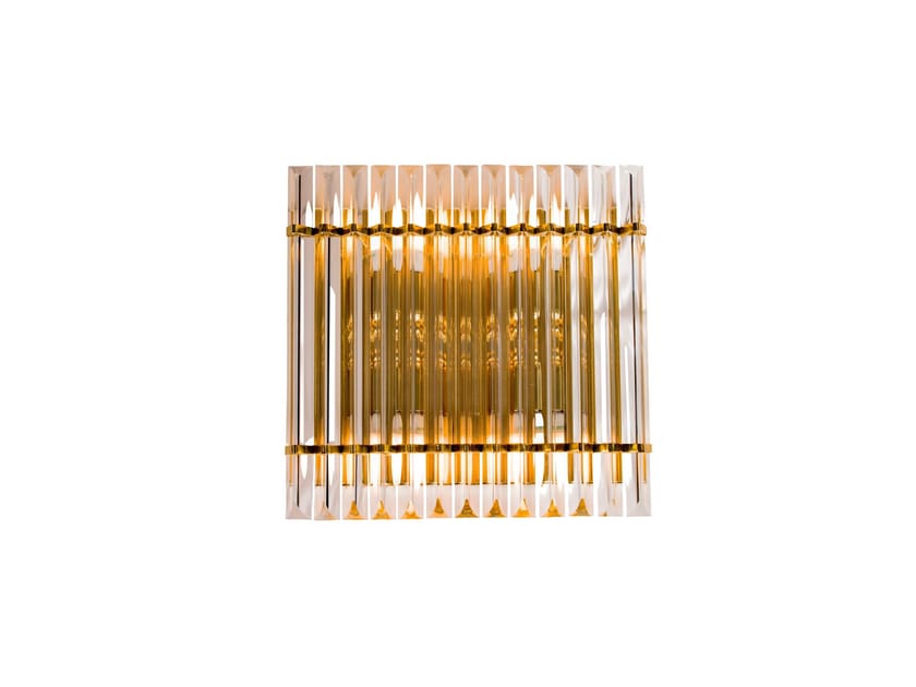 Светодиодный настенный светильник из латуни и стекла Lampex Italiana DIAMANTE ARCH-00131137
