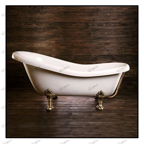 Ванна Akcjum Rectime 170 WR-02-05-BR овальная белая с золотыми ножками WR0205BR
