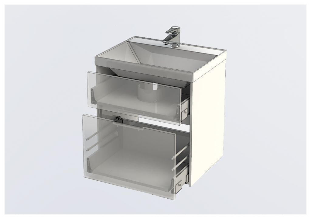 Тумба с раковиной Aquanet Латина 60 белый (2 ящика) 0017993400179393 - Вид №4