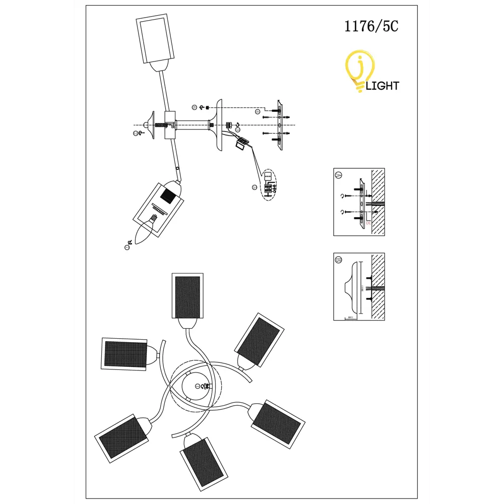 Люстра потолочная JLIGHT RIFT 6 ламп 28 м², цвет хром 84534221 STLM-2077417  - Вид №10