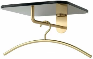 Schönbuch Настенная латунная вешалка для верхней одежды со стеклянной полкой  0933.102.101