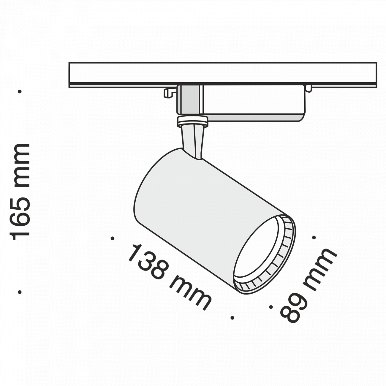 Трековый светильник белый TR003-17W4K TECHNICAL SINGLE PHASE TRACK SYSTEM 00-3956194 Белый  - Вид №2